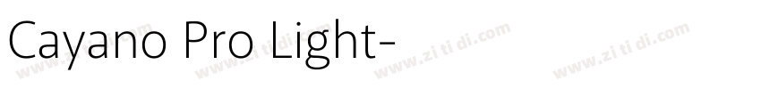 Cayano Pro Light字体转换